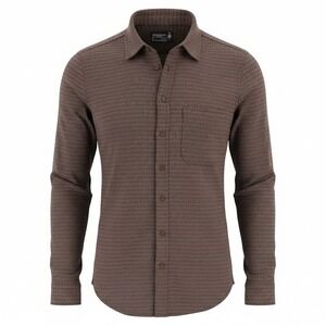 Smartwool Merino 250 Long Sleeve Button Down Shirt Mens Medium - Brown 100% Wool